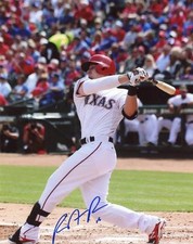 RYAN RUA TEXAS RANGERS SIGNED AUTOGRAPHED FOLLOW THRU 8X10 PHOTO W/COA