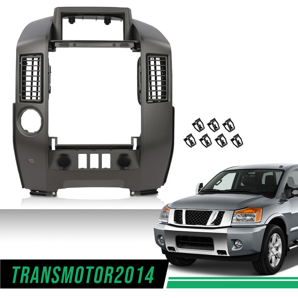 Fit For 04-06 Nissan Titan Armada Center Dash Radio AC Bezel W/o