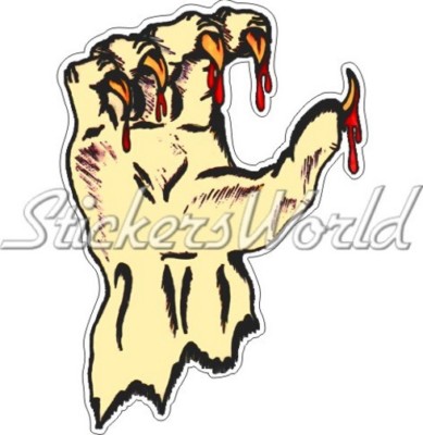 BLOODY MONSTER CLAW BLUTIGE MONSTERKLAW Tier HALLOWEEN 156mm Aufkleber Sticker