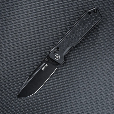 SRM7228BAB SRM Rubik Black 14C28N Blade Aluminum Handle Mono Chassis Ambi clip