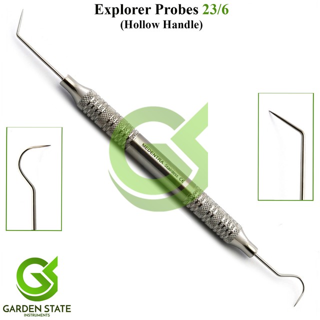 Dental Explorer Probes Hollow Handle Caries & Calculus Detection