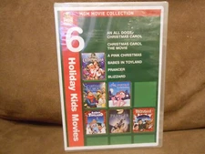 6 Holiday Kids Movies (DVD, 2010) Prancer All Dogs Christmas Carol Pink Panther