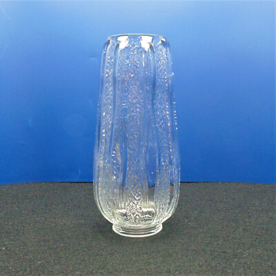 Ersatzglas Leuchtenglas Ø 84mm, Höhe 180mm - Klar Glas Struktur, Vintage 50-70 