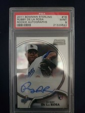 2011 Bowman Sterling Rookie Autographs #16 Rubby De La Rosa PSA 9 MINT Auto Card