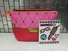 ESTEE LAUDER MAKEUP COSMETIC MAKEUP CASE BAG with STICKERS