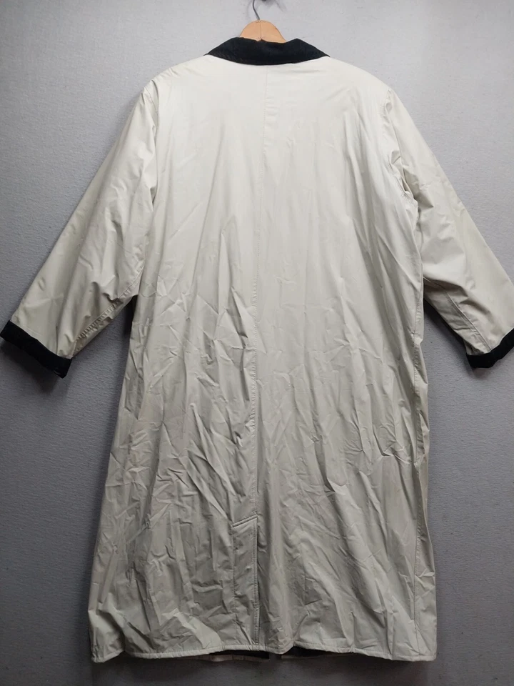 Jaqueta de chuva vintage Misty Harbor bronzeada forrada de lã feminina 2X encaixe frontal - Imagem 2 de 4