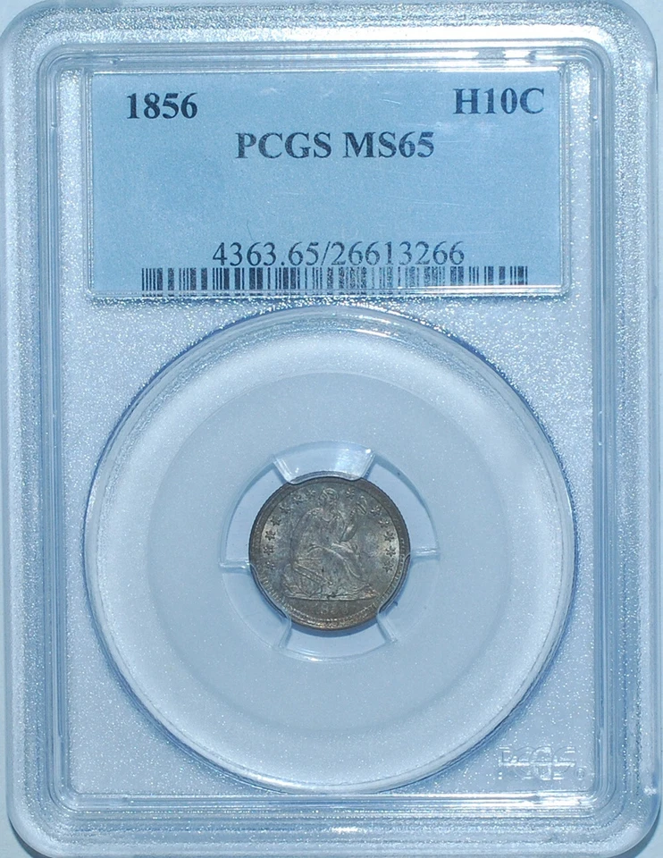 1856 PCGS MS65 Liberty Seated Half Dime - Image 2 of 3