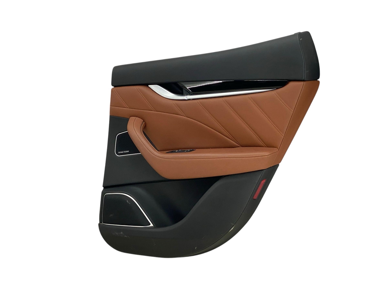 2017-2022 MASERATI LEVANTE REAR RIGHT INTERIOR LEATHER DOOR PANEL BLACK & TAN
