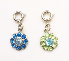 High Intencity Charm It CRYSTAL FLOWER Crystal Charm, RETIRED New