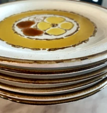 VINTAGE MCM LOT 6 INTERNATIONAL CHINA STONEYBROOK RAINBOW STONEWARE BREAD PLATE