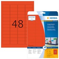 Herma 4367 Farbige Etiketten A4 45,7X21,2 Mm Rot AblöSbar Papier Matt 960 St.