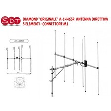 DIAMOND ORIGINALE A-144S5R2  ANTENNA DIRETTIVA 5 ELEMENTI  CONNETTORE MJ