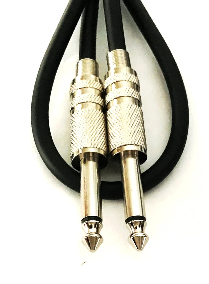 (2) Pro Audio 3ft 1/4 inch 6.35mm Patch Cable Cord Guitar Bass Pedal Lead Wires - Image 2 of 4