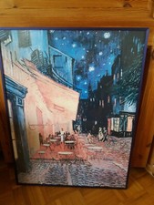 Café Terrace at Night Vincent van Gogh, Kunstdruck im hochwertigen Rahmen, 80x60