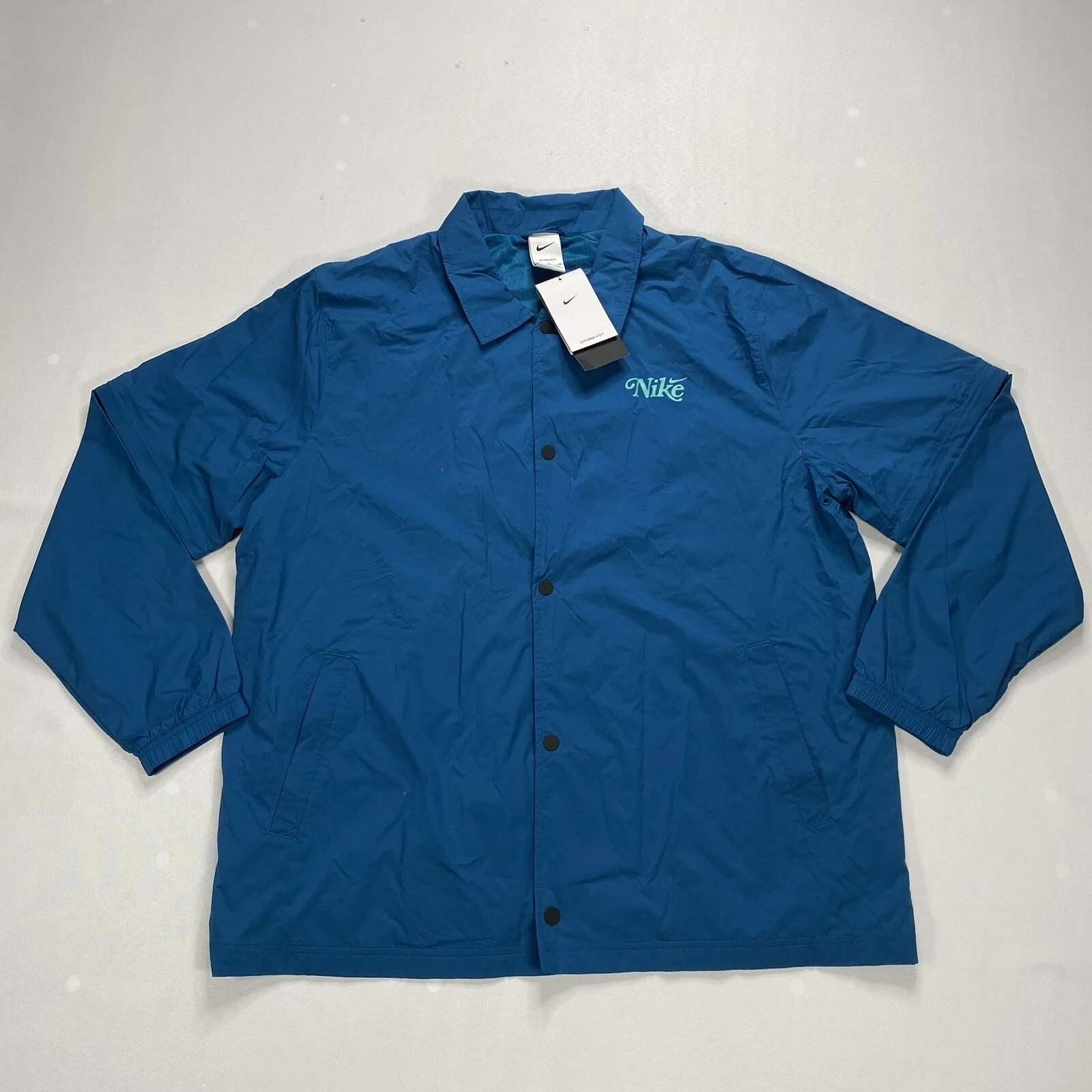 DH1272-404 Nike Mens StormFIT Convertible Golf Jacket Marina/Washed Teal Size XL