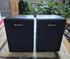 2 Sony SS-MP1 Black Surround Sound Satellite Speakers w/ Wall Mount 5.25"x3.5"