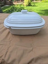 LID ONLY Pampered Chef White Covered Baker Casserole Stoneware Dish 3.1 Qt/3L  