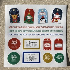 Christmas Animals Stickers One Sheet Penguin Polar Bear Reindeer Don  t Open New