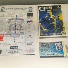 CARDIFF CITY V LEEDS UNITED CHAMPIONSHIP MATCH PROGRAMME/TEAM SHEET/TICKET 2012