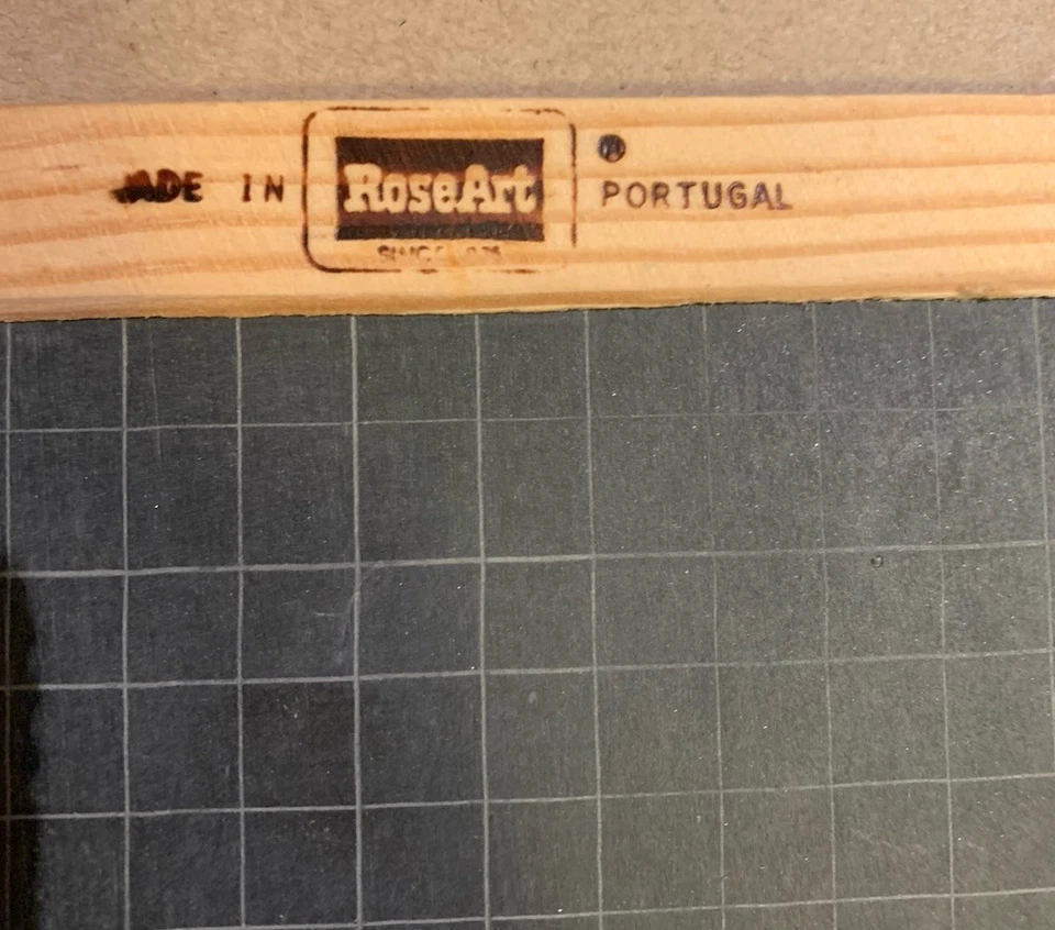 RoseArt Mini Chalk Board 2 Sided 8.25” x 6.25” Wood Frame - Made In Portugal - Image 2 of 4