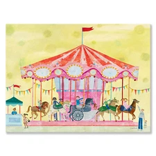 Oopsy Daisy - Canvas Wall Art Carousel 14x10 By Maria Carluccio