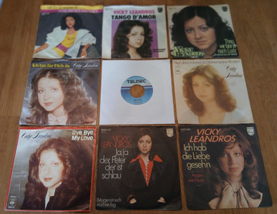VICKY LEANDROS - SAMMLUNG - 9 X 7'' -  SINGLES - VG+ - VG+++ -