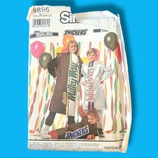 Simplicity 9896 Candy Bar Costumes Pattern Uncut Milky Way Snickers 3 Musketeers