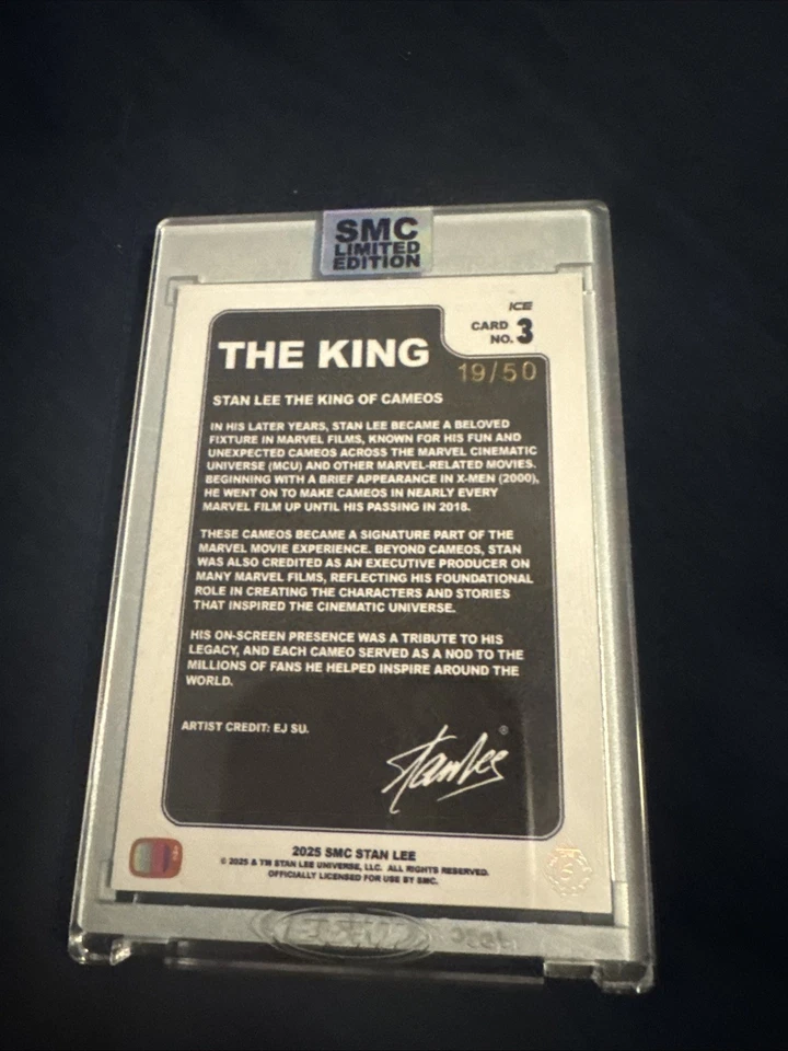 Stan Lee 2025 Saturday Morning Cards - The King (Ice) 7/50 **SP** - Image 2 of 3