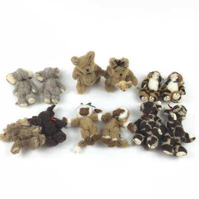 Vintage Boyds Bear Two by Two Noah's Ark Animals Plush 6 Pair Lot Moose Giraffe