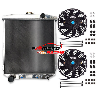 Aluminum Radiator+Fans For 1954-1956 1955 Ford Fairline Country Squire V8 Engine