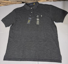 Polo Ralph Lauren Polo Shirt 2XB Big Iconic Mesh Black Heather Cotton New