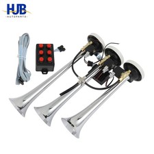 150db 12v 3 Trumpet 6-tune Musical Horn Super Loud Silver For Train Horn 150db 12v 3 Trumpet 6-tune Musical Horn Super Loud Silver For Train Horn