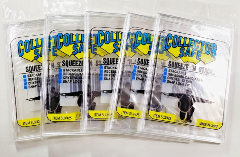 New Snap Tite Clear Card Holder Standard 20pt cards Lot of 5 Collectors Safe   A