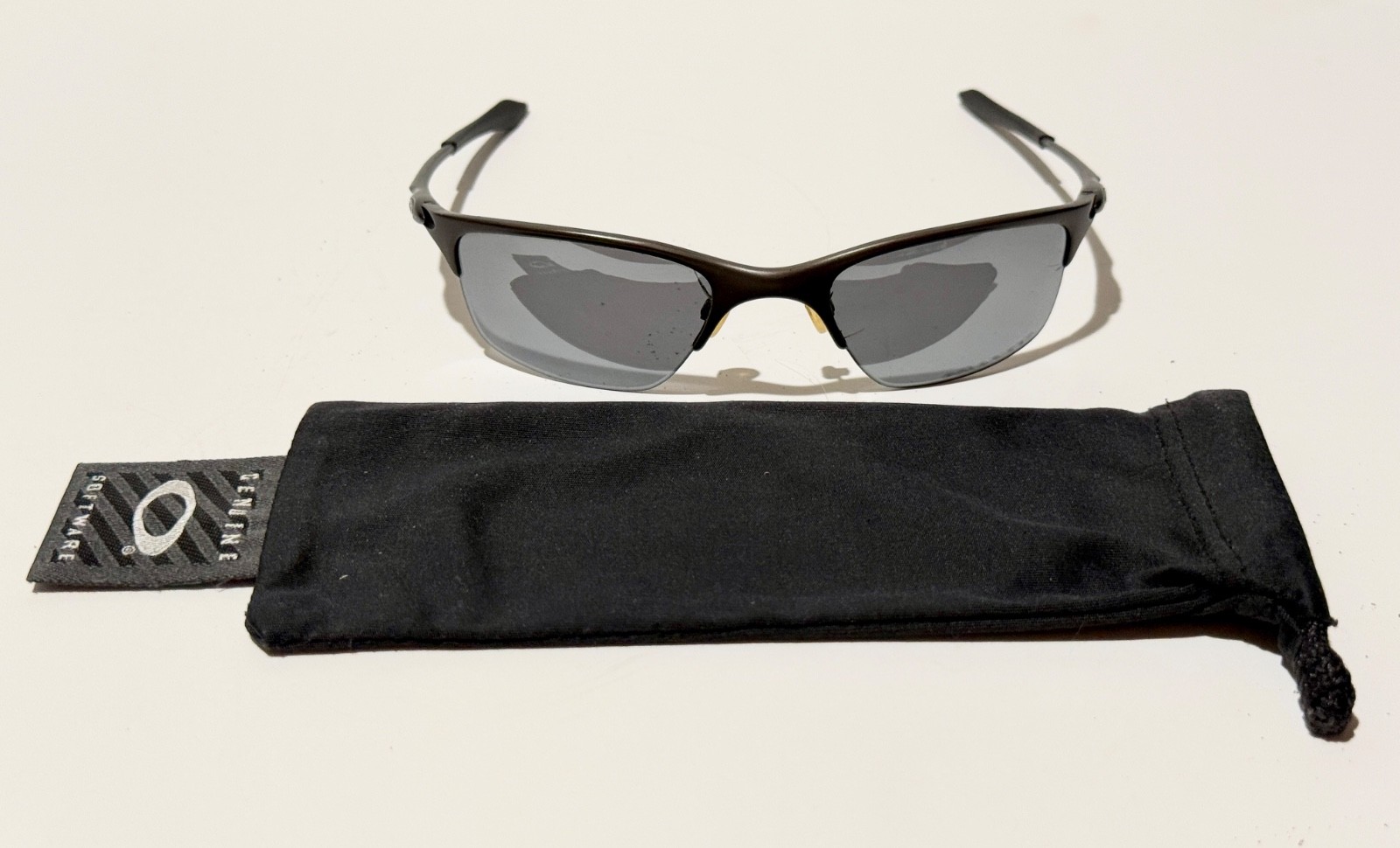 Vintage Oakley Half Wire 1.0 Dark Carbon / Black Irid… - Gem