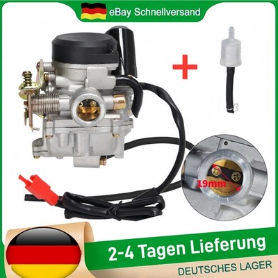 19mm Vergaser für 4-TAKT GY6 50cc 60cc Roller Moped Baotian Qingqi Jinlun DHL
