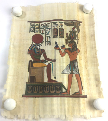 Vintage Egyptian Art on Papyrus Prints Features Ancient Designs, Modern Wall Art