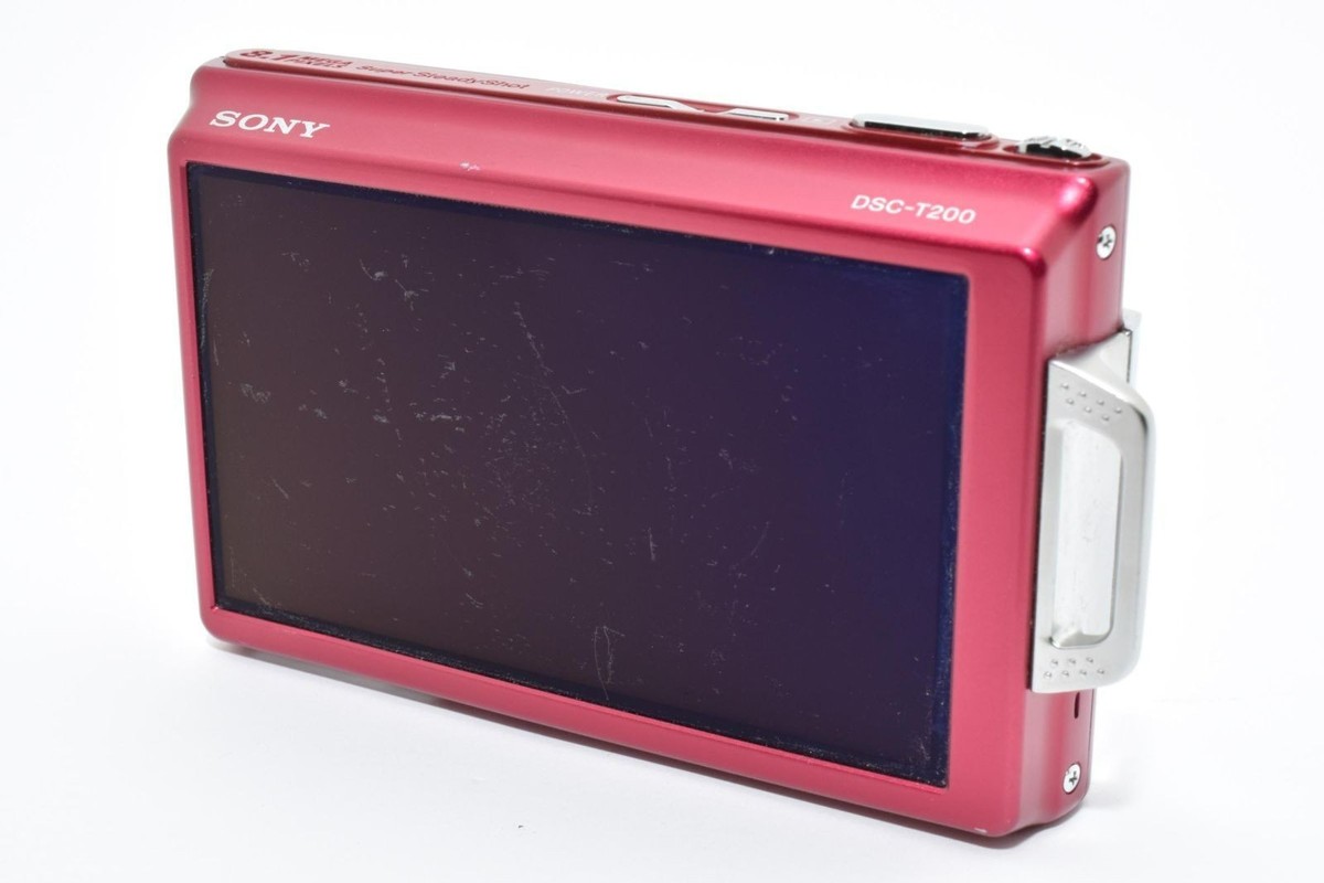 Sony Cyber-shot DSC-T200 Digital Camera 8.1MP Red 3.5