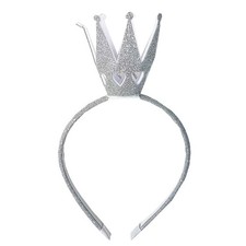 Shiny Queen Princess Crown Halloween Christmas Headband Women Adult Silver