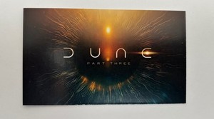 Dune Part 3 Fan Event July 8 2026 Exclusive Popcorn Concession Card