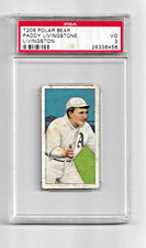 1909-1911 T206 POLAR BEAR TOBACCO BASEBALL CARD PSA 3 PADDY LIVINGSTON ATHLETICS