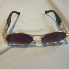 Versace 8831 Oval Sunglasses Gold Metal/Plastic Frame Purple Tinted 57 20 140
