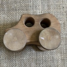 Vintage Hand Crafted Toy Wood Car Handmade Good For Painting Craft Project READ