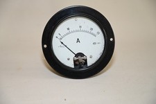 Ampermeter 25 A, Einbaudurchmesser ca. 107 mm, Durchmesser 130 mm