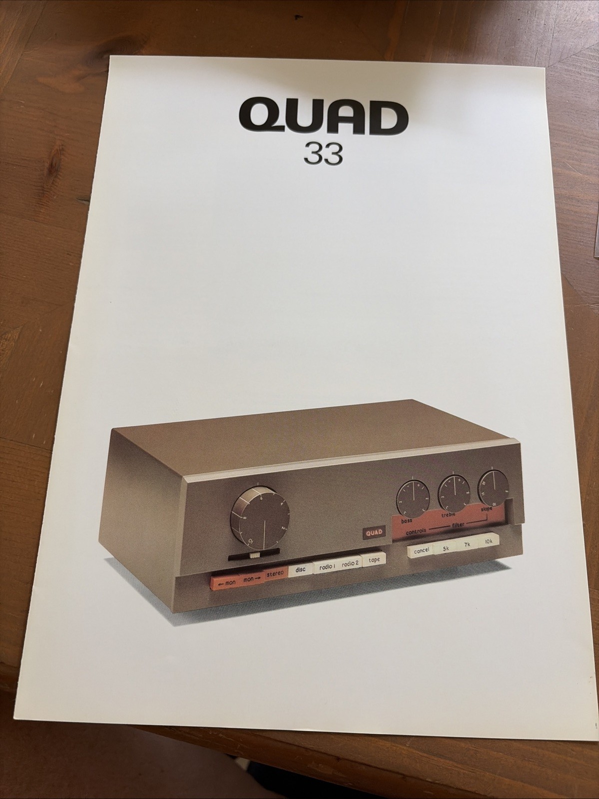 QUAD 33 Control Unit Dealer Brochure 