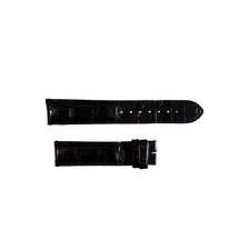 Authentic Longines Black Alligator Shiny Watch Band Strap 19mm