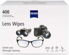 ZEISS Pre-Moistened Lens Cleaning Wipes, 400 400 Count Pack of 1 , White