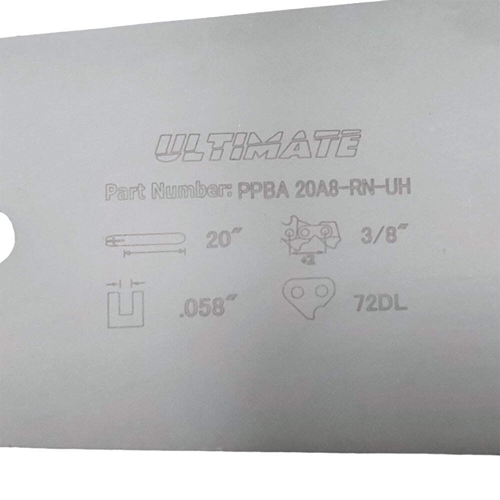 20" Chainsaw Guide Bar 208RNDK095 With 4 Chains 3/8" .058" 72 Drive Links RN UH