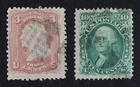 CKStamps: US Stamps Collection Scott#88 89 3c 10c Washington Used