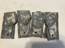 Four Pouches NEW US Army MOLLE ACU Camo 9MM Single Mag , NSN 8465-01-524-7361