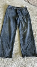 A&eacute;ropostale Women&rsquo;s High Rise Wide-Leg Blue High Rise Baggy Jeans Size 10 short